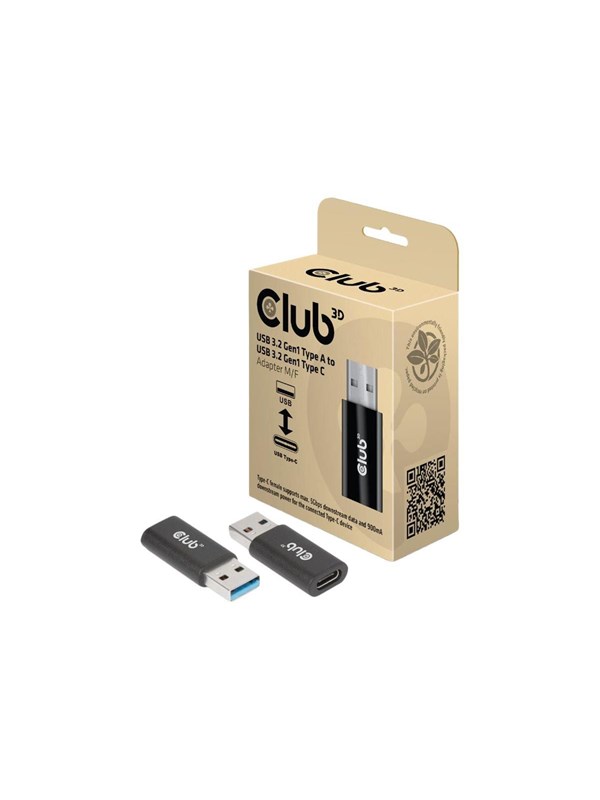 USB-A 3.2 Gen1 auf USB-C Club 3D CAC-1525 5Gbps Adapter Schwarz Plug and Play