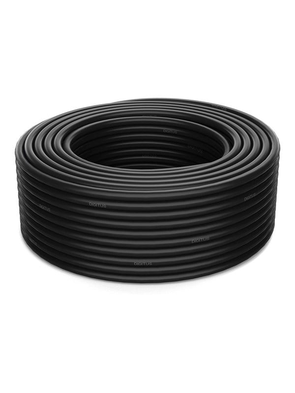 DIGITUS Professional installation cable - 50 m - black RAL 9005 - Schwarz