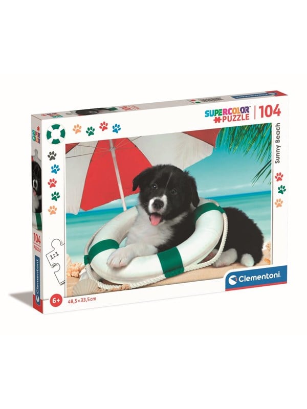 Clementoni Puzzle Puppy on the Beach 104 pieces Super 2D Puzzles