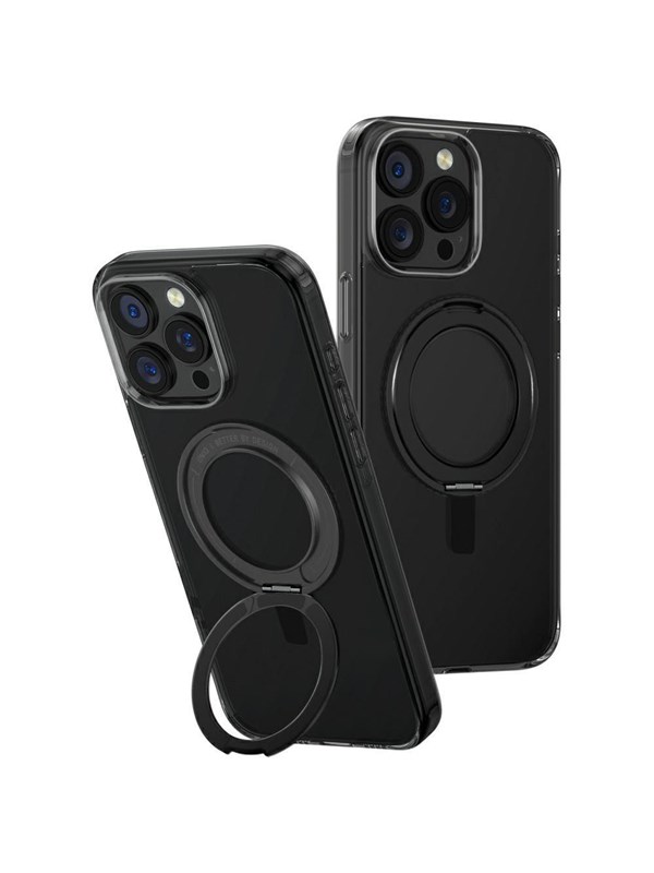 UNIQ Swivix 360 Rotating Kickstand Case for iPhone 16 Pro Max - Black