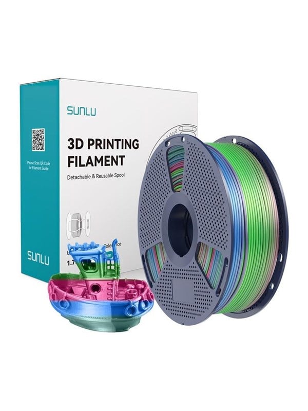Sunlu PLA+ Silk Filament (Rainbow) 06