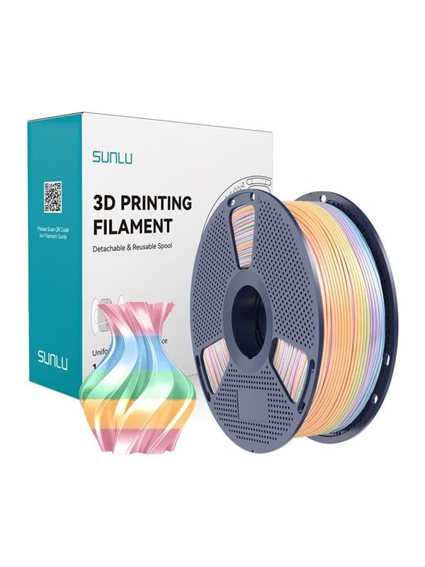 Sunlu PLA+ Silk Filament (Rainbow) 04