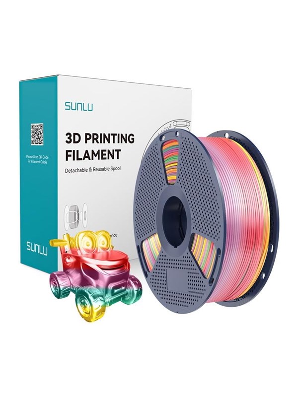 Sunlu PLA+ Silk Filament (Rainbow 01)