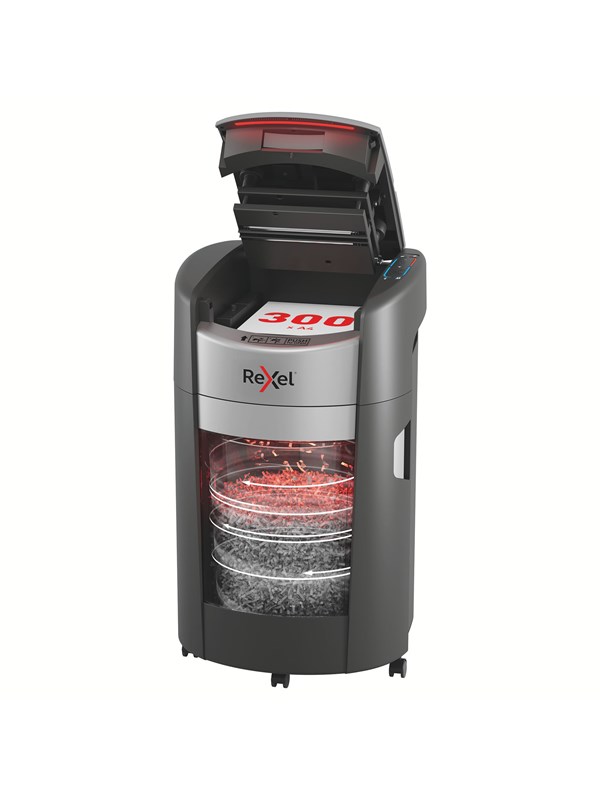 Rexel ShredMax AutoFeed+ 300X Partikelschnitt Aktenvernichter P4