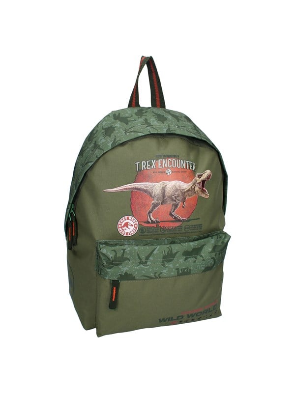 Schulrucksack Grüner Rucksack Tasche mit Dino-Motiv