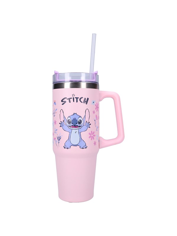 Lilo & Stitch - Disney Trinkflasche - Stitch - Bottled Bliss - rosa  - Lizenzierter Fanartikel