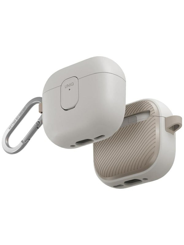 UNIQ Clyde Hülle für Apple AirPods 4, Beige Grau