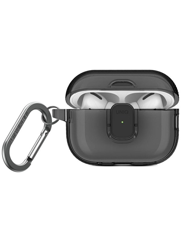 Uniq Case Glase Pro for AirPods Pro 2 Lock Case smoke (Kopfhörer Hülle), Kopfhörertasche + Schutzhülle, Grau - Image 4