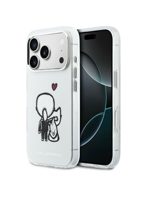 Karl Lagerfeld Karl  Choupette Back MagSafe Case for iPhone 17 Pro Max - Clear