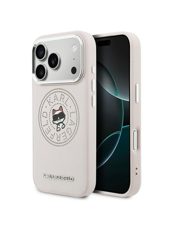 Karl Lagerfeld Point  Choupette Sketch MagSafe Case for iPhone 17 Pro Max - Pink