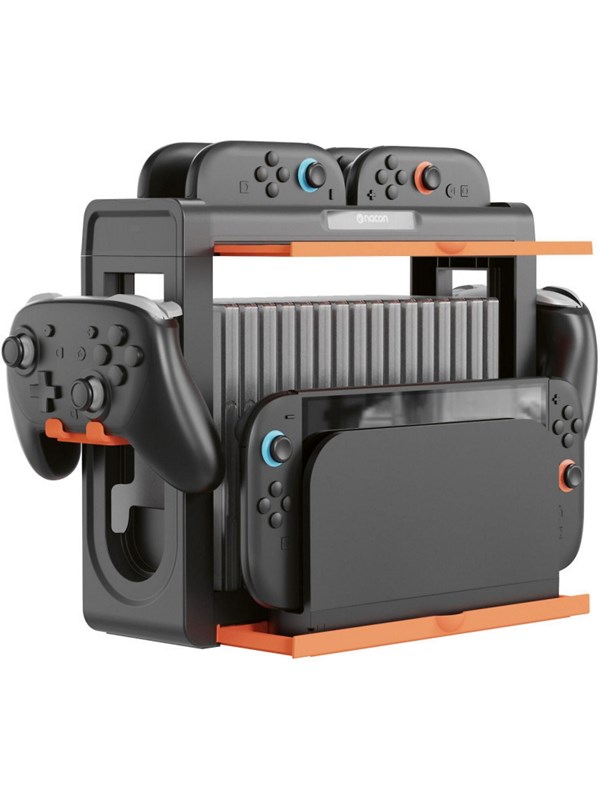 Nintendo Switch Aufbewahrungsstation Halterung für 4 Joy-Con 2 Pro-Controller 16 Spiele
