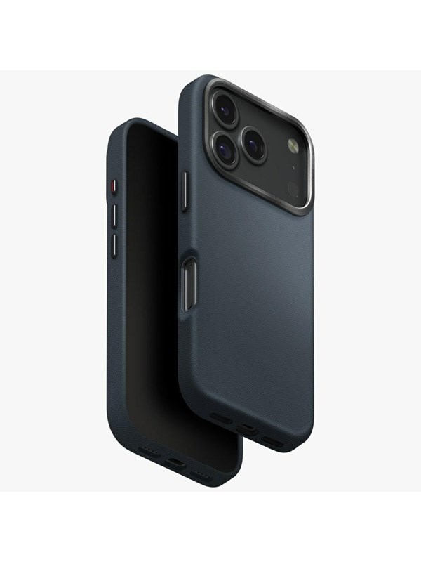 Hülle für Apple iPhone 17 Pro, UNIQ, Lyden Leatherette, Blau
