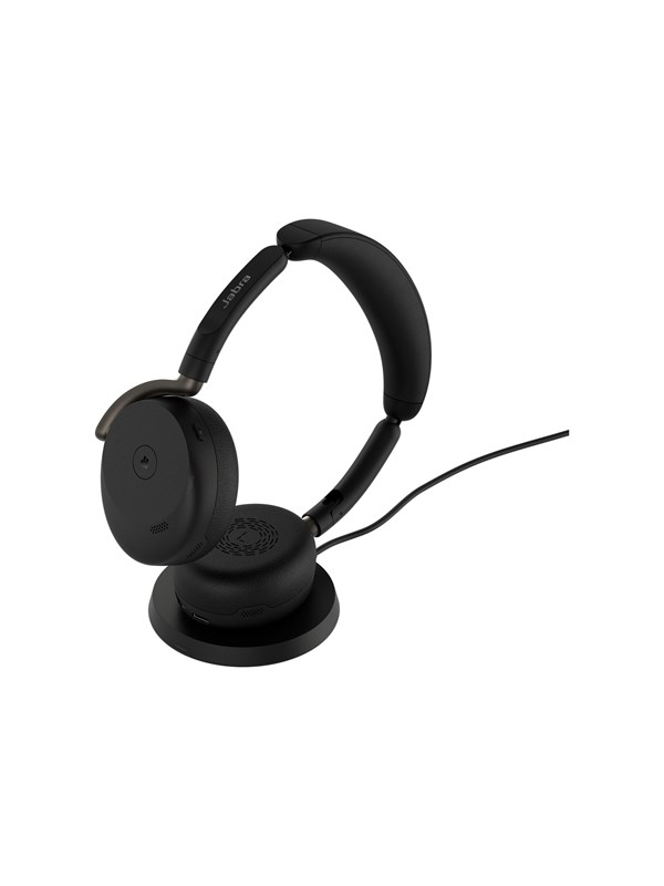 Jabra Evolve3 65 Flex MS - USB-A with Dongle - Black (Incl. Wireless Charging Pad)