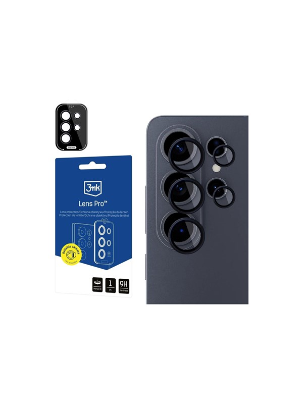 Schutzfolie Rückkamera 3MK Protection für Samsung Galaxy S26 Ultra S948, Gehärtetes Glas, Schwarz