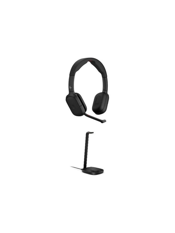 HP Poly Focus 625 kabellose Bluetooth Kopfhörer mit aktiver Geräuschunterdrückung, Mikrofon und kabellosem Laden, schwarz