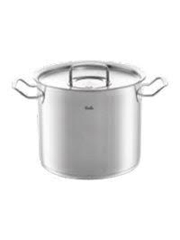 Kochtopf FISSLER ORIGINAL-PROFI COLLECTION hoher Kochtopf Töpfe Gr 91 l + Ø 28 cm silberfarben Suppentopf mit breitem Schüttrand Kaltmetallgriffen Made in Germany