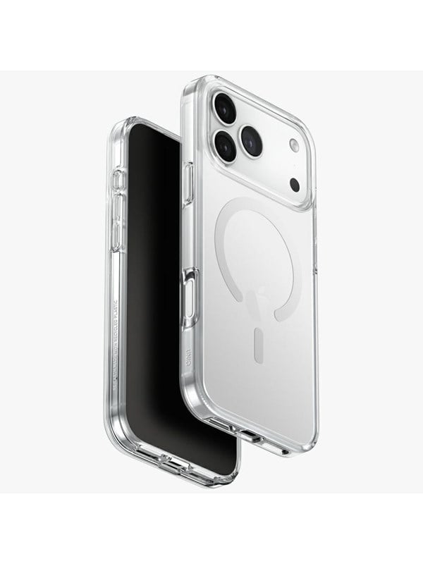 MagSafe Hülle für Apple iPhone 17 Pro Max, UNIQ, Clario MagClick, Transparent
