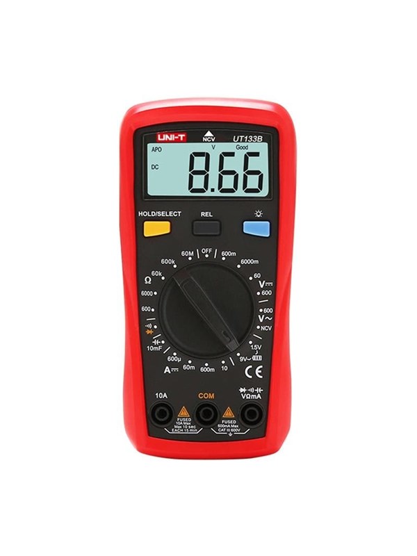 Multímetro Digital UNI-T UT133A UT133B, probador profesional, medidor de voltaje CA CC, amperímetro, capacímetro, instrumentos eléctricos