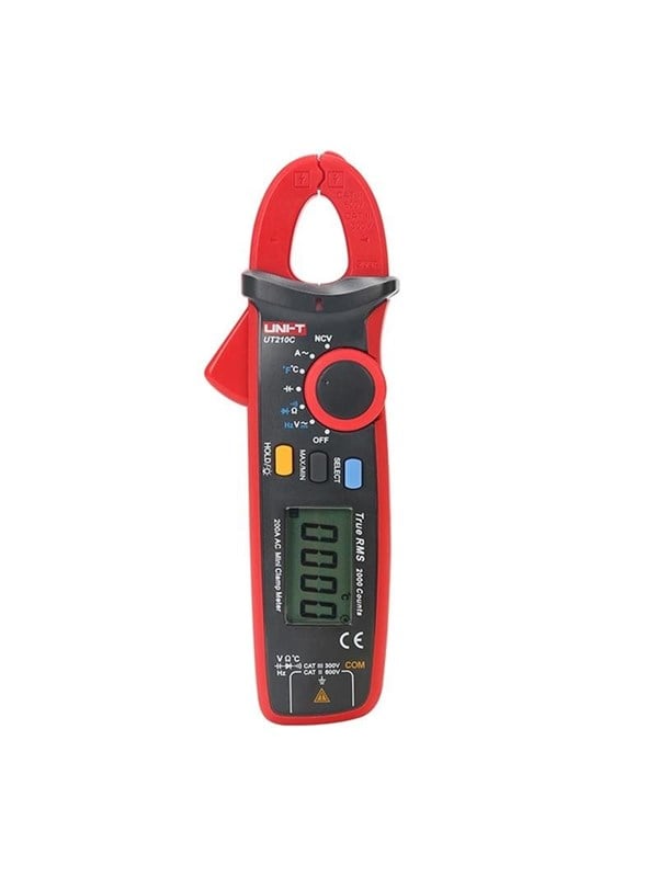 Medidor de pinza UNI-T Digital UT210E UT210D, Mini multímetro de corriente CA, alicates de valores eficaces verdaderos, amperímetro UT210C, rango automático