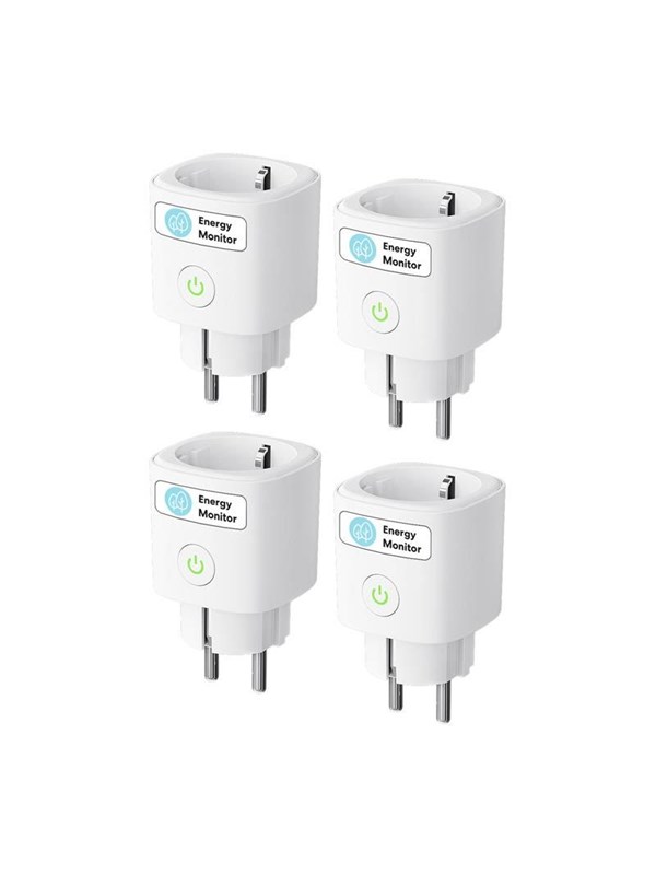 Meross MEROSS MSS315CFH-EU Smarte Steckdose mit Energieüberwachung (Matter) (4er-Set)