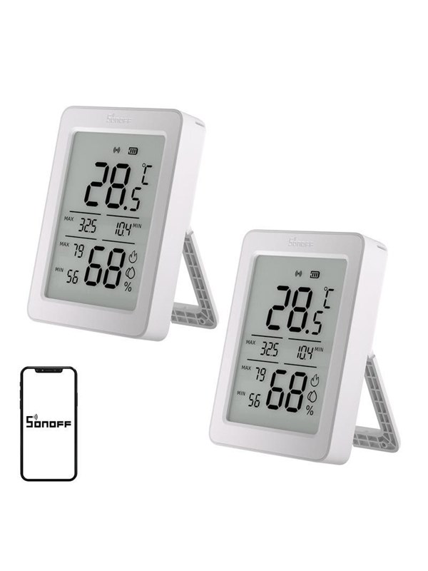 Sonoff SONOFF ZigBee SNZB-02DR2 Temperatur- und Feuchtigkeitssensor, 2er-Pack