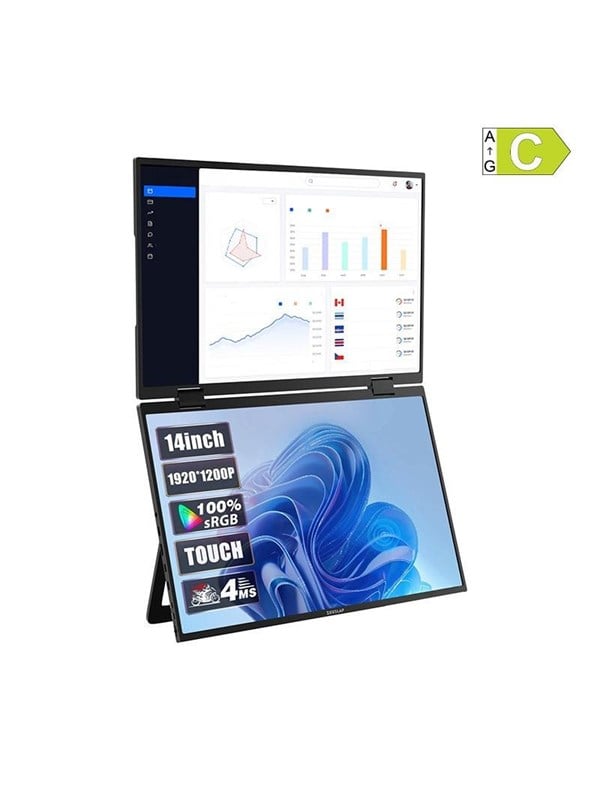 Image of 14" Zeuslap ZEUSLAP Z14W Tragbarer Monitor mit einem 14-Zoll-Dual-Touchscreen