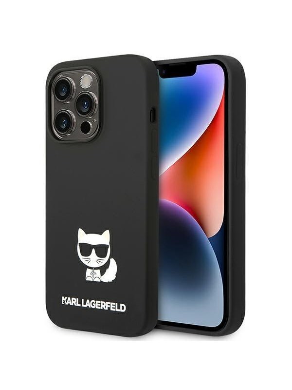 Karl Lagerfeld KLHCP14LSLCTBK iPhone 14 Pro 61 hardcase black  black Silicone Choupette Body