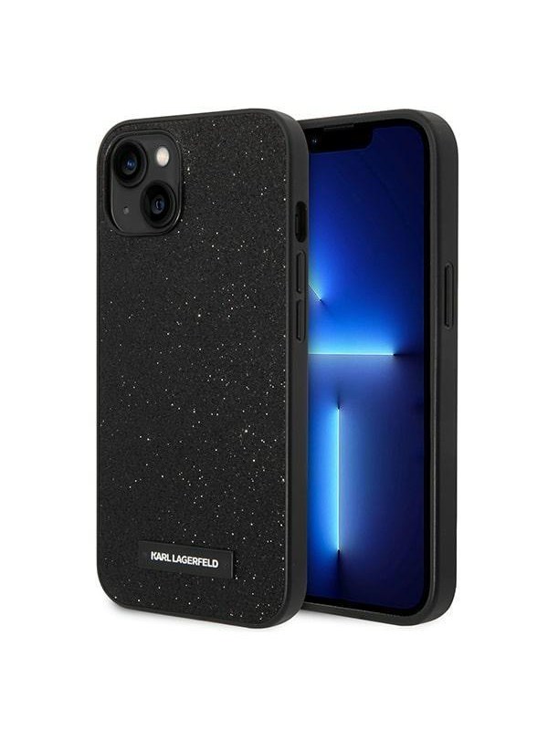 Karl Lagerfeld KLHCP14MG2ELK iPhone 14 Plus 6.7 "hardcase black / black Glitter Plaque Logo