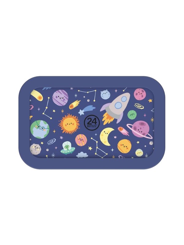Image of 24Bottles Snackbox Space Friends - Blue - Small
