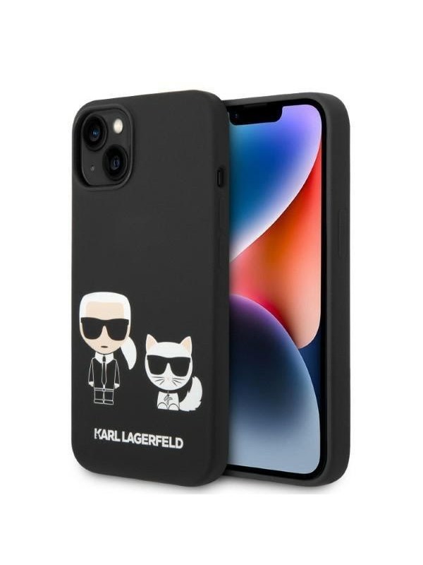 Karl Lagerfeld KLHMP14MSSKCK iPhone 14 Plus 6.7 "hardcase black / black Liquid Silicone Karl & Choupette Magsafe