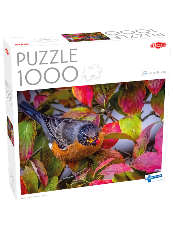 Tactic 1000 pcs puzzle Robin in the Autumn Leaves
