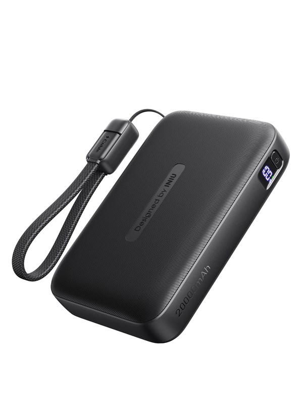 Powerbank INIU Pocket Neo 20000mAh 22.5W USB-C LED Display Schwarz