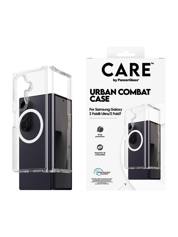 CARE by PanzerGlass Urban Combat Case für das Samsung Galaxy Z Fold 8 - Transparent