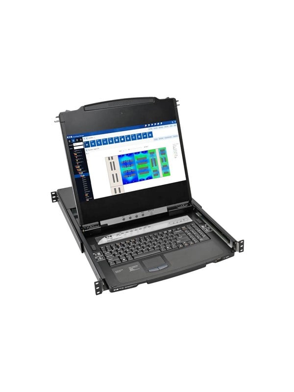 Tripp Lite Eaton  Series NetDirector 8-Port Rackmount Console HDMI KVM Switch 17 LCD IP Remote Access