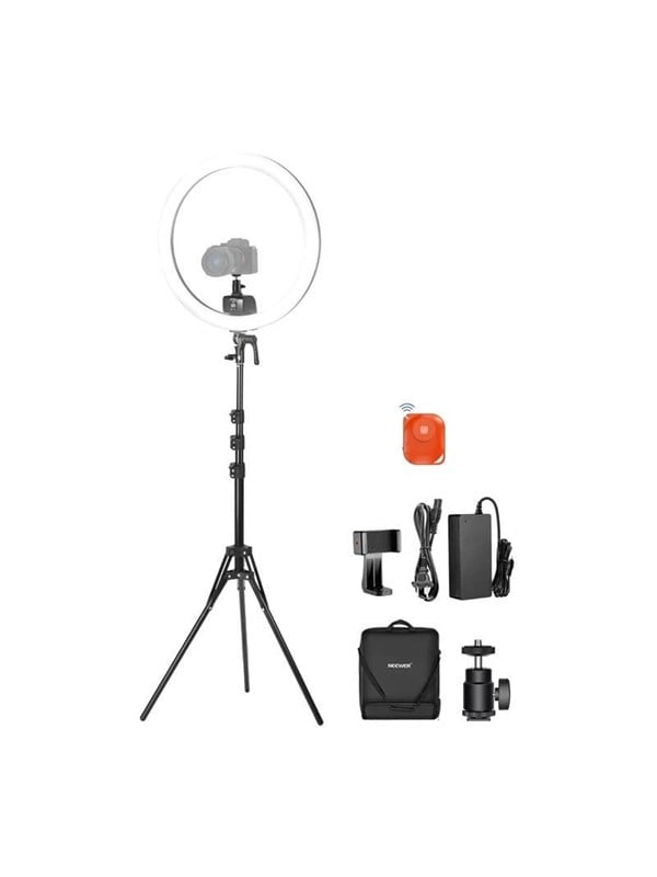 Neewer SRP18C 17cm Selfie-Kit mit runder LED-Handybeleuchtung
