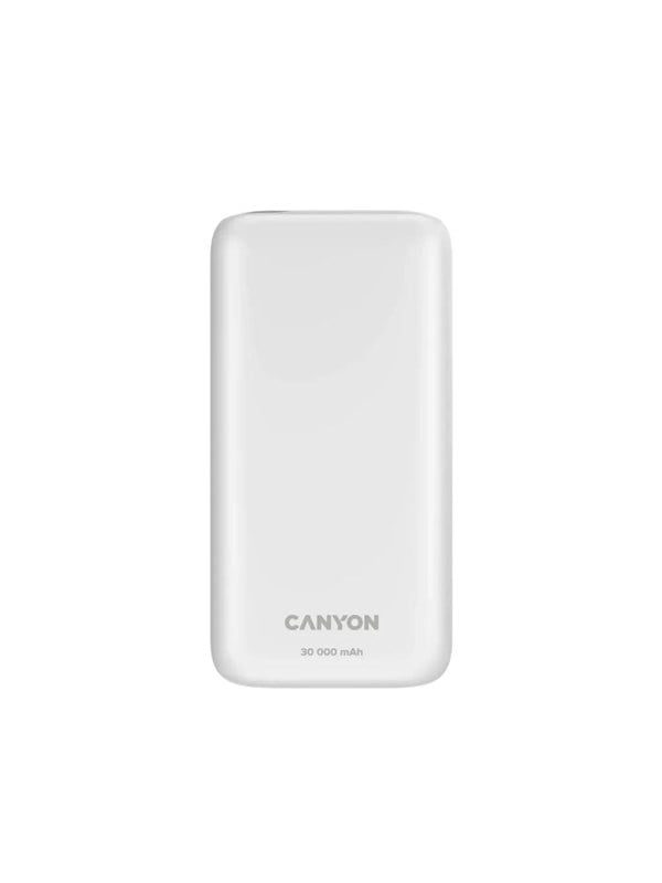 Canyon PB-301 30000mAh Powerbank PD 20W, Weiß - 30000 mAh