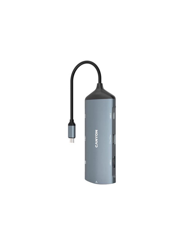 Canyon DS-15 8-in-1 USB-C Hub 4K Dunkelgrau USB-Hubs - Grau