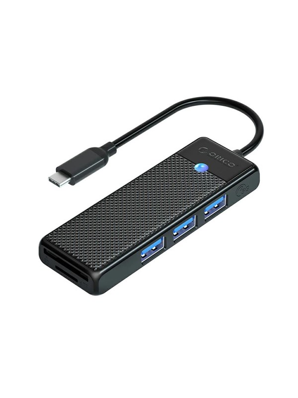 ORICO PAPW3AT-C3 USB Hub 4-port 3x USB-A 30 with microSDSD card reader 1 m - black USB-Hubs - USB 30 - 4 - Schwarz