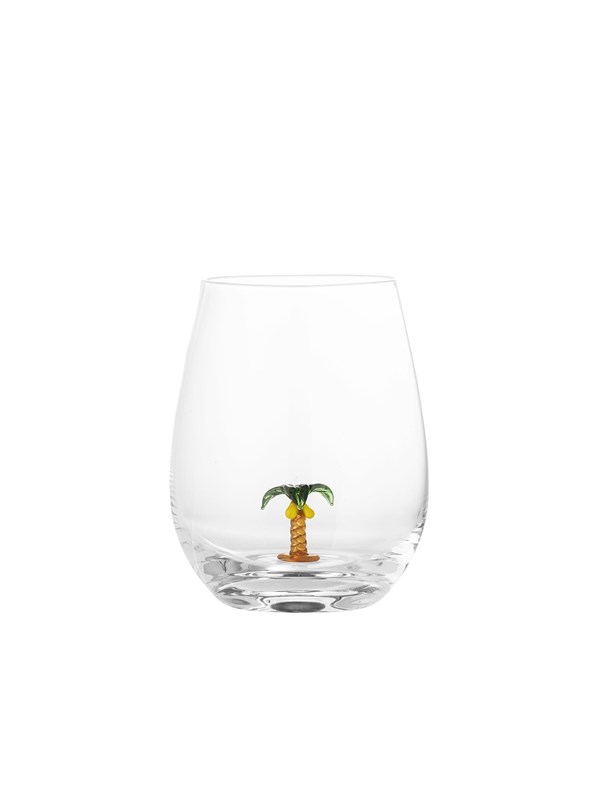 Misa Trinkglas Ø 9 x H12 cm Palme