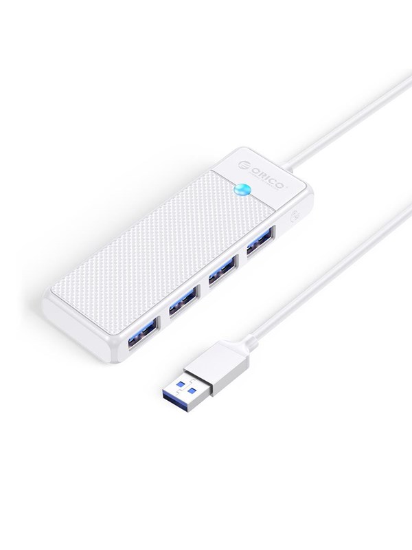 ORICO PAPW4A-U3 USB Hub 4-port 4x USB-A 3.0 0.15 m - white USB-Hubs - USB 3.0 - 4 - Weiß