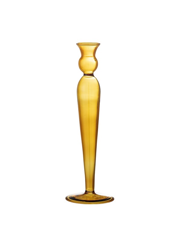 Kerzenhalter Dara aus Glas Ø85xH27 cm gelb