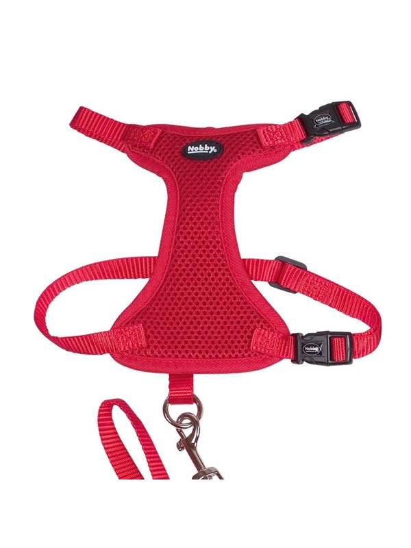 Nobby Geschirrset für Katze - Mesh, S-M, Rot