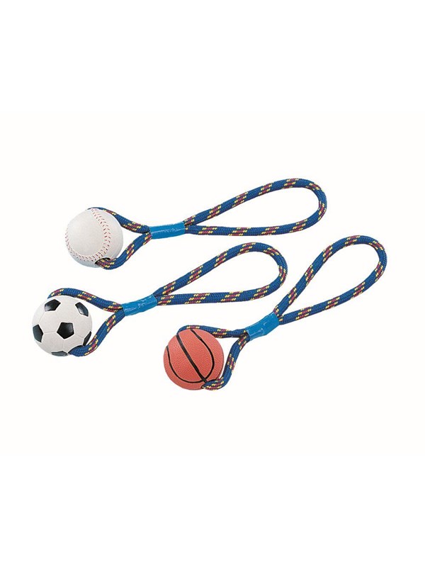 Nobby Gummiball mit Seil 8 cm