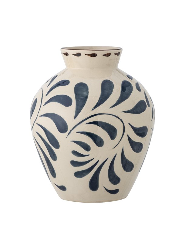 Heikki Vase blau Steingut Ø 20 x H24 cm blau