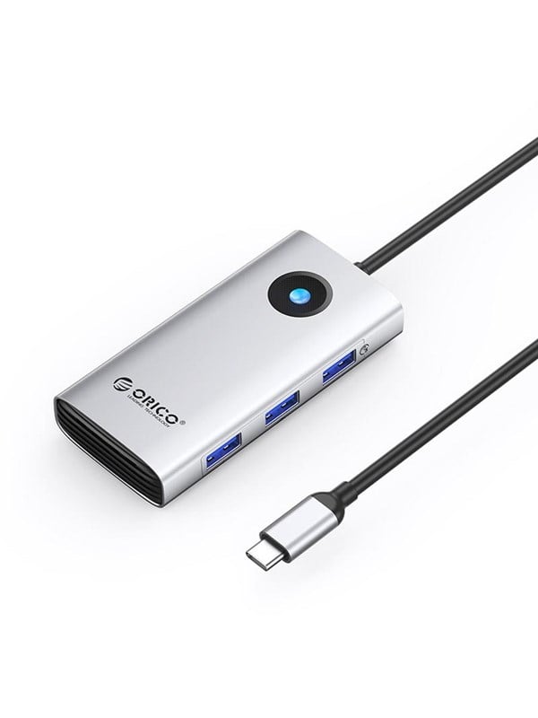 ORICO PW11 6in1 USB-C Docking Station 3x USB-A 30 1x USB-C 30 1x USB-C PD 100 W 1x HDMI 4K 30Hz - Silver USB-Hubs - USB 30 - 6 - silber