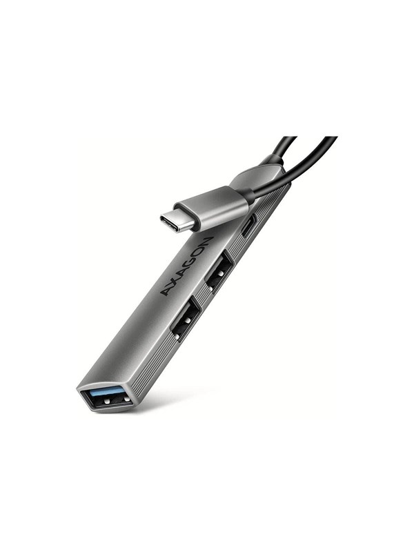 Axagon HUB USB HUE-STC, 4x USB ALU STRIP hub, 1x USB-A 5Gbps, 2x USB-A & 1x USB-C 480Mbps, kabel USB-C 12cm USB 3.2 Gen 1 (3.1 Gen 1) Type-C 5 Mbit/s Grey