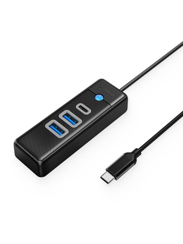 ORICO PWC2U-C3 3-port USB hub 2x USB-A 3.0 1x USB-C 3.0 1 m - black USB-Hubs - USB 3.0 - Schwarz