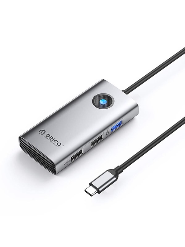 ORICO PW11-5P USB-C Hub Docking Station 1x USB-A 30  2x USB-A 20  1x USB-C PD  1x HDMI - Gray USB-Hubs - USB 30 - Grau