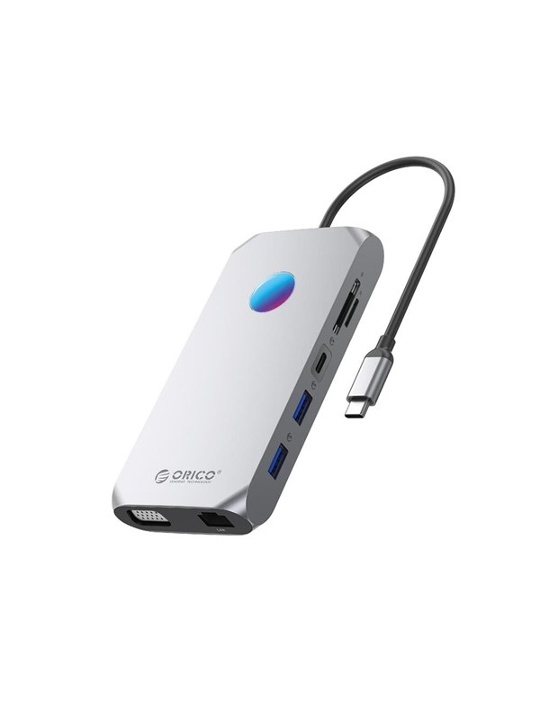 ORICO XCR 12in1 RGB USB-C Docking Station USB-Hubs - USB 31 - 12 - Grau