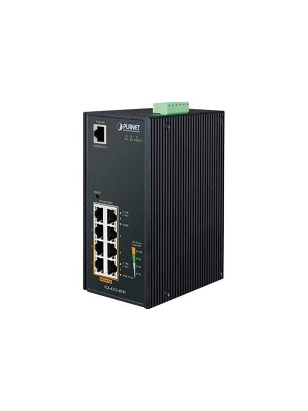 ASSMANN PLANET Industrial 4x GE T 802.3at PoE + 4x GE T Managed Switch